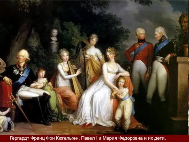Гергардт Франц Фон Кюгельген. Павел I и Мария Федоровна и их дети.