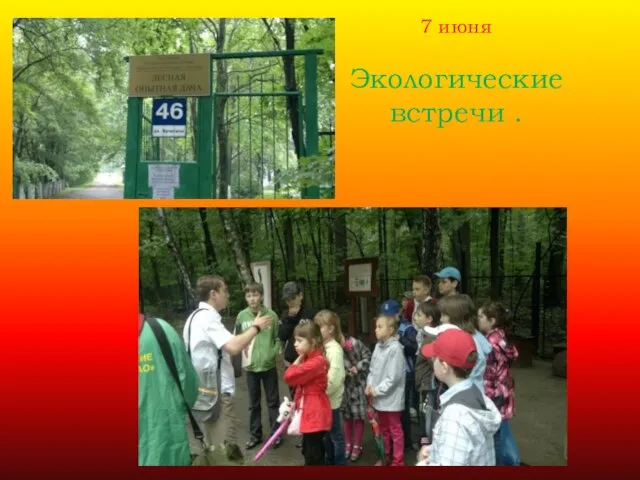 7 июня Экологические встречи .