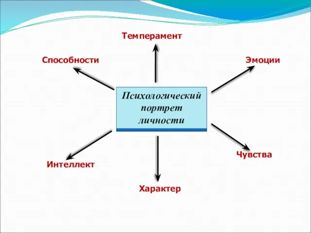 Темперамент Эмоции Чувства Характер Способности Интеллект Психологический портрет личности