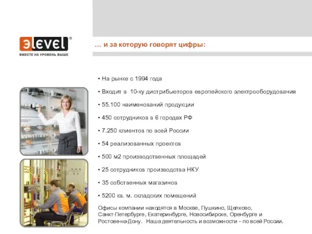 Офисы компании находятся в Москве, Пушкино, Щелково, Санкт-Петербурге, Екатеринбурге, Новосибирске, Оренбурге и