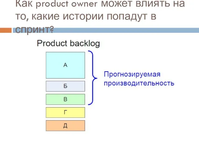 Как product owner может влиять на то, какие истории попадут в спринт?