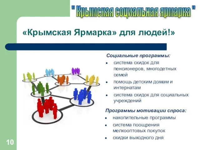 «Крымская Ярмарка» для людей!» Социальные программы: система скидок для пенсионеров, многодетных семей