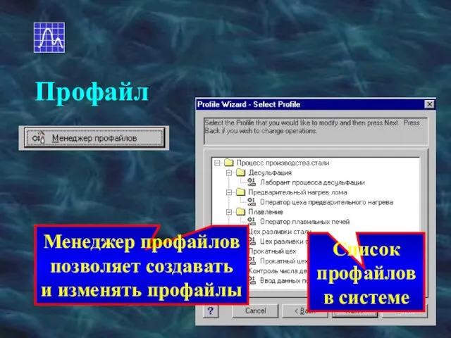 Профайл Список профайлов в системе Менеджер профайлов позволяет создавать и изменять профайлы