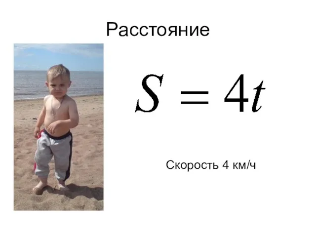 Расстояние Скорость 4 км/ч