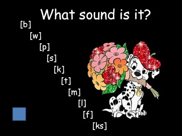 What sound is it? [b] [w] [p] [s] [k] [t] [m] [l] [f] [ks]