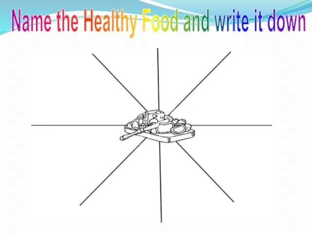 Name the Healthy Food and write it down