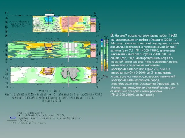В. На рис.7 показаны результаты работ ТЭМЗ на месторождении нефти в Украине