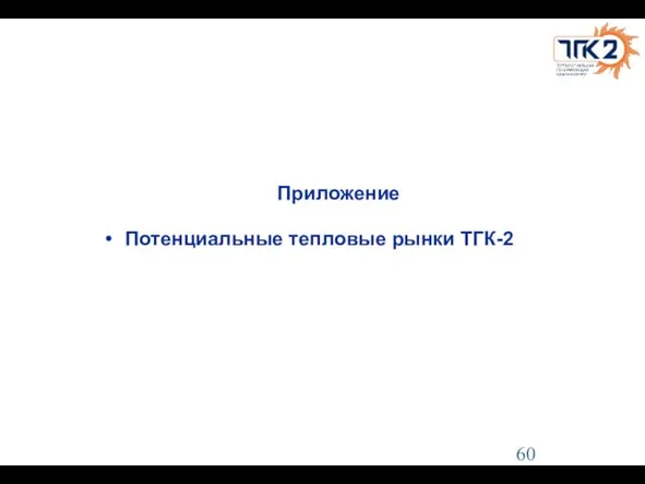 Приложение Потенциальные тепловые рынки ТГК-2