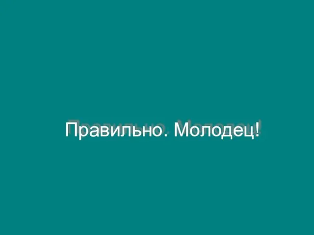 Правильно. Молодец!