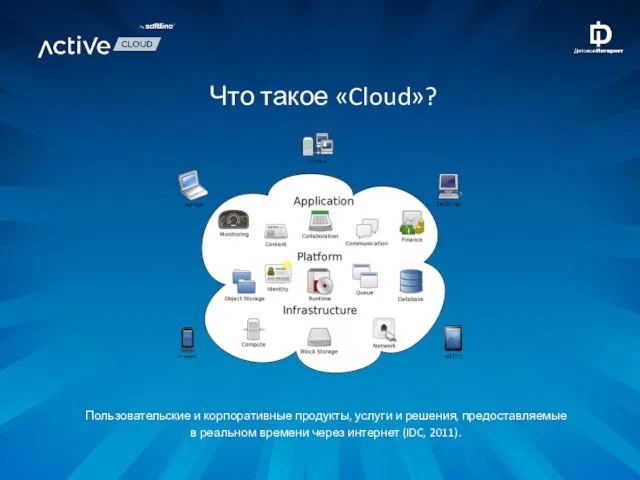 Что такое «Cloud»? Пользовательские и корпоративные продукты, услуги и решения, предоставляемые в