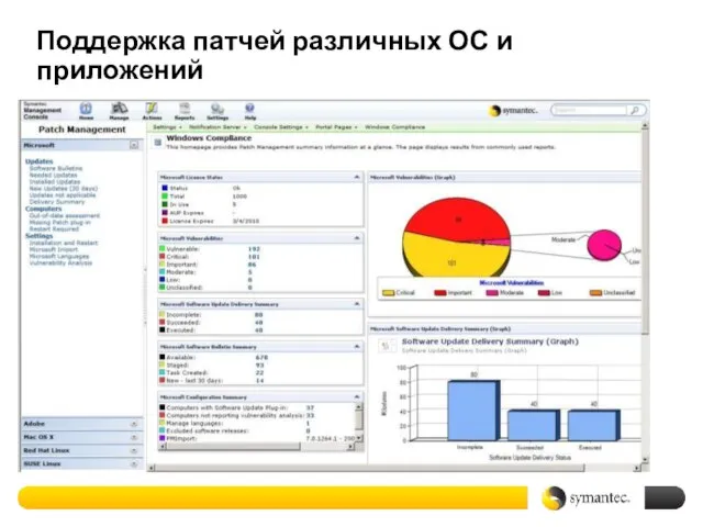 Поддержка патчей различных ОС и приложений