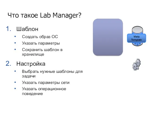 Шаблон Создать образ ОС Указать параметры Сохранить шаблон в хранилище Настройка Выбрать