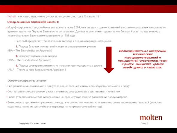 molten как операционные риски позиционируются в Базель II? Обзор основных положений Базель