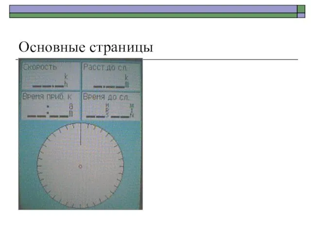 Основные страницы