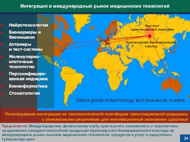 Предлагается. Международному финансовому клубу края изучить возможность и перспективы продвижения конкурентоспособной продукции