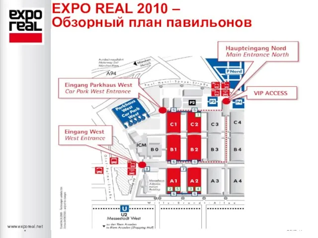 EXPO REAL 2010 – Обзорный план павильонов
