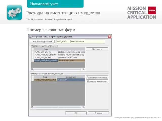 Примеры экранных форм © Все права защищены, ЦФТ (Центр Финансовых Технологий), 2010