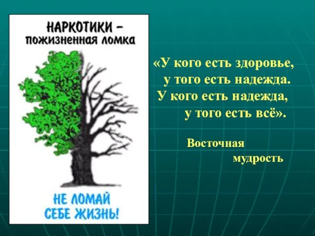 «У кого есть здоровье, у того есть надежда. У кого есть надежда,