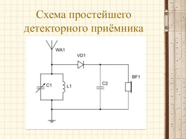 Схема простейшего детекторного приёмника