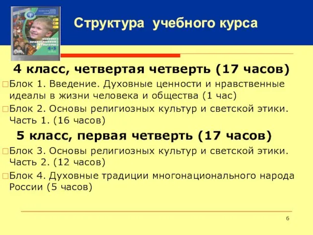 Структура курса (34 часа) 4 класс, четвертая четверть (17 часов) Блок 1.