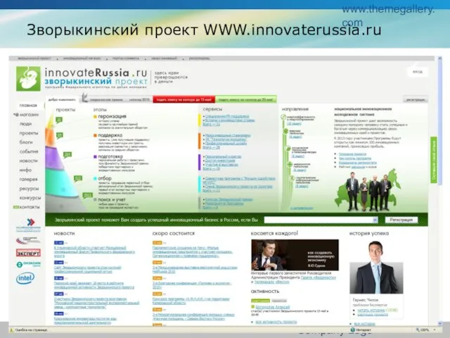 www.themegallery.com Company Logo Зворыкинский проект WWW.innovaterussia.ru