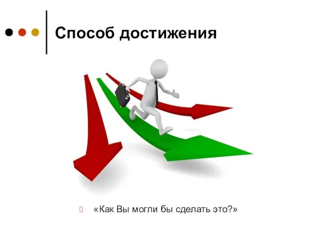 Способ достижения «Как Вы могли бы сделать это?»