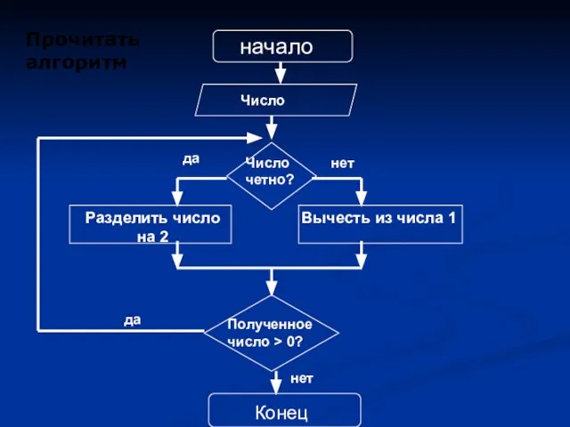 Прочитать алгоритм