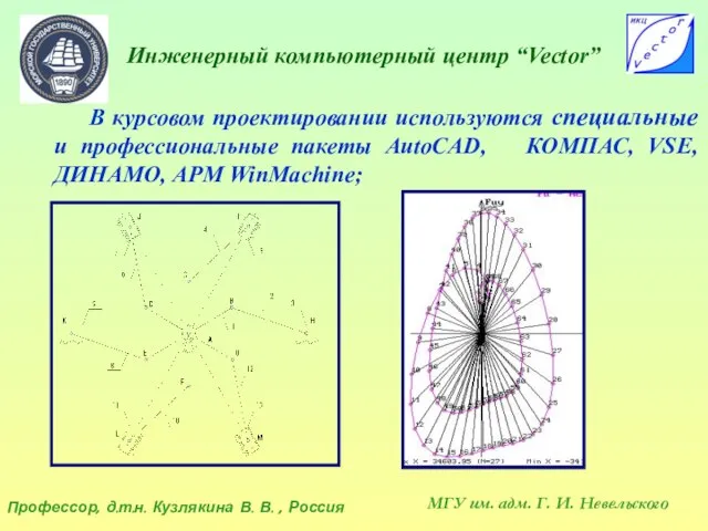 Профессор, д.т.н. Кузлякина В. В. , Россия МГУ им. адм. Г. И.