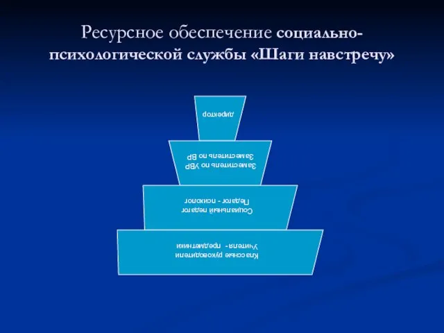 Ресурсное обеспечение социально-психологической службы «Шаги навстречу»