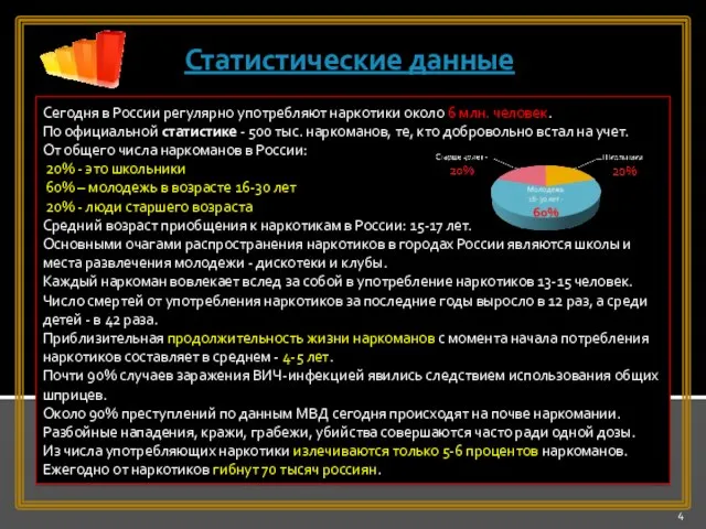 Сегодня в России регулярно употребляют наркотики около 6 млн. человек. По официальной