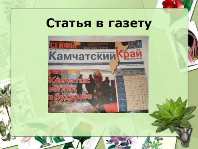 Статья в газету