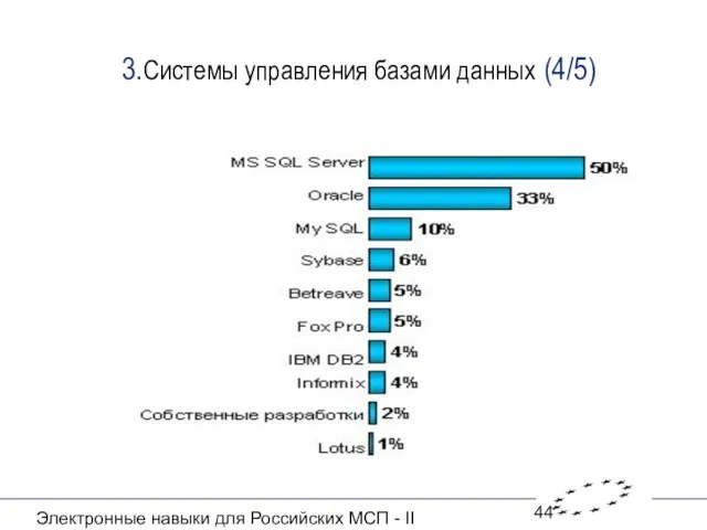 Электронные навыки для Российских МСП - II 3.Системы управления базами данных (4/5)