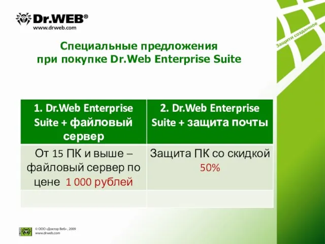 Специальные предложения при покупке Dr.Web Enterprise Suite