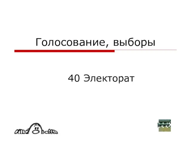 Голосование, выборы 40 Электорат