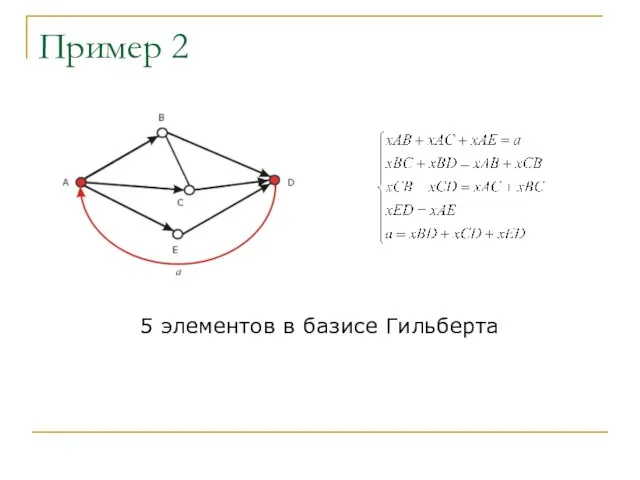 Пример 2 5 элементов в базисе Гильберта