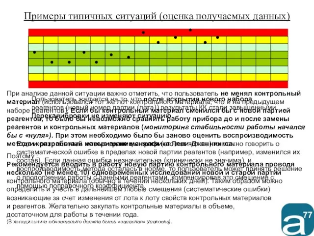 Примеры типичных ситуаций (оценка получаемых данных) Пользователь жалуется на то, что после