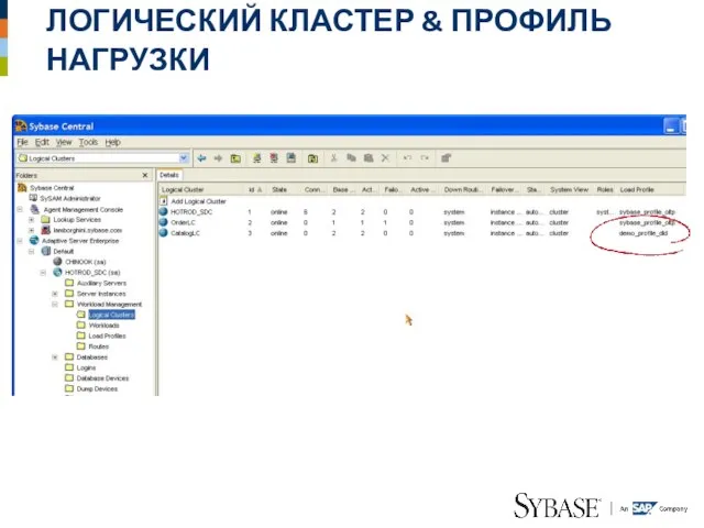 ЛОГИЧЕСКИЙ КЛАСТЕР & ПРОФИЛЬ НАГРУЗКИ