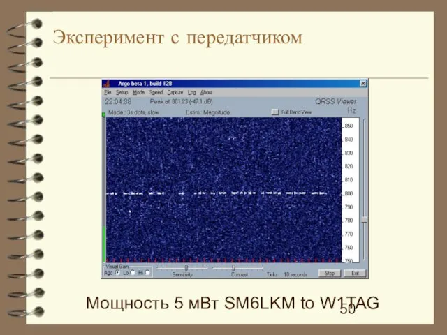 Эксперимент с передатчиком Мощность 5 мВт SM6LKM to W1TAG