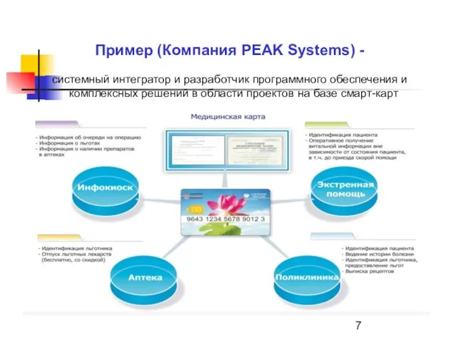 Пример (Компания PEAK Systems) - системный интегратор и разработчик программного обеспечения и