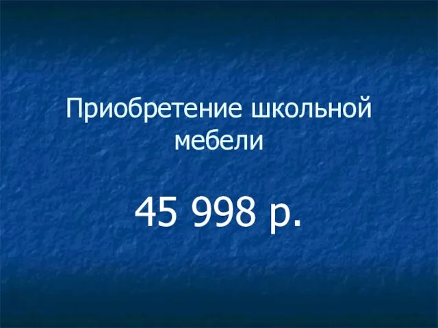 Приобретение школьной мебели 45 998 р.