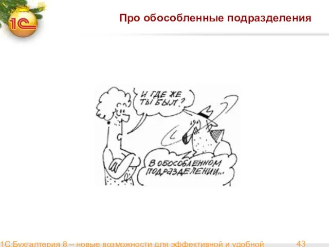 1С:Бухгалтерия 8 – новые возможности для эффективной и удобной работы Про обособленные подразделения