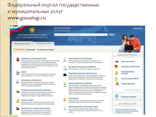 Федеральный портал государственных и муниципальных услуг www.gosuslugi.ru