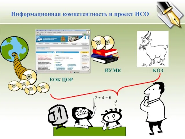 ИУМК КОЗ ЕОК ЦОР Информационная компетентность и проект ИСО