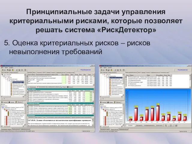 5. Оценка критериальных рисков – рисков невыполнения требований Принципиальные задачи управления критериальными