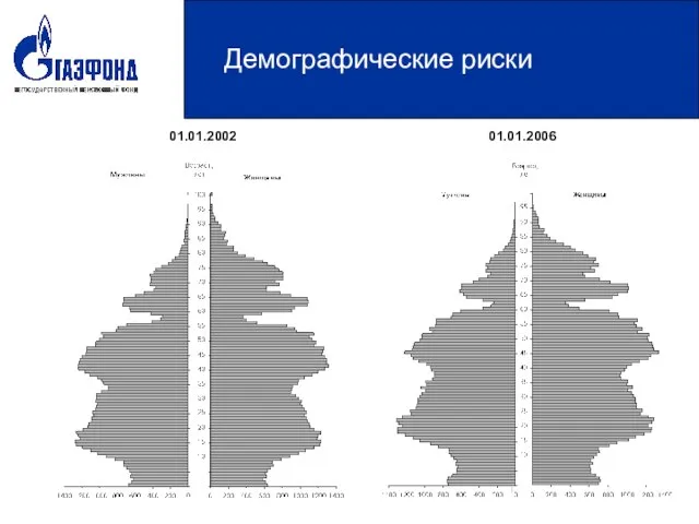 Демографические риски 01.01.2002 01.01.2006