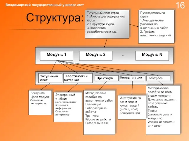 Структура: 16 Владимирский государственный университет