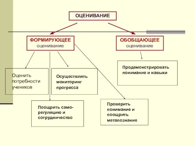 Оценить потребности учеников Поощрить само-регуляцию и сотрудничество Осуществлять мониторинг прогресса Проверить понимание