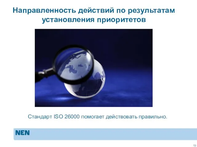 MVO in de praktijk: ISO 26000 Направленность действий по результатам установления приоритетов