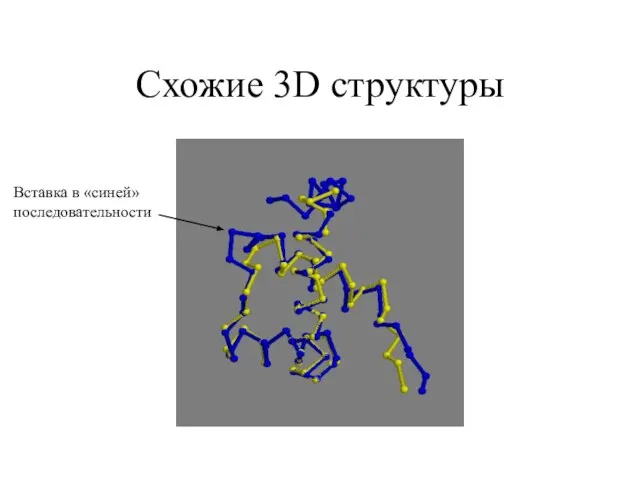 Схожие 3D структуры Вставка в «синей» последовательности