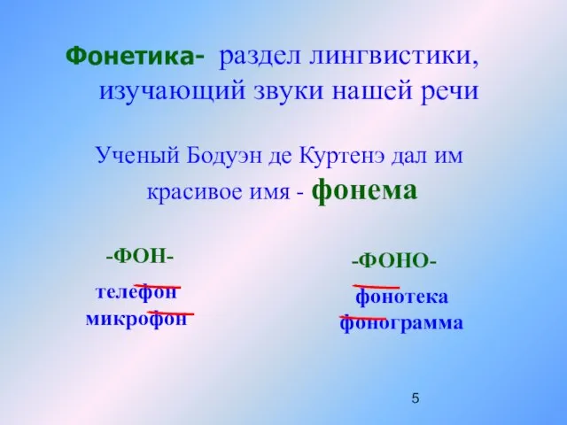 Ученый Бодуэн де Куртенэ дал им красивое имя - фонема -ФОН- телефон